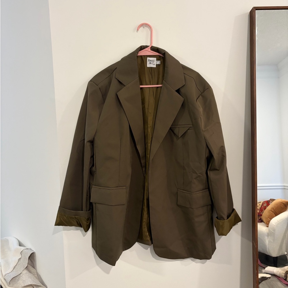 Princess Polly Khaki Blazer
